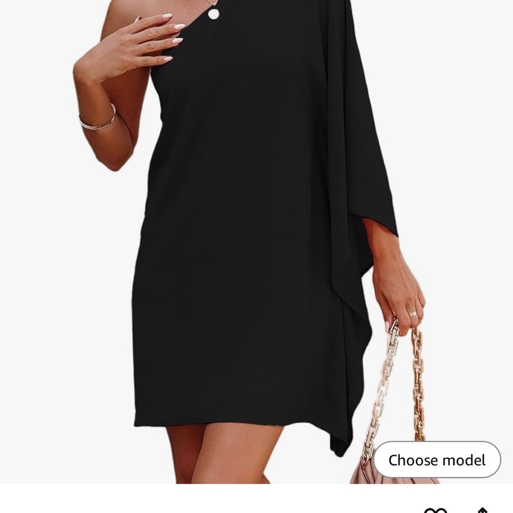 Elegant Black One-Shoulder Dress